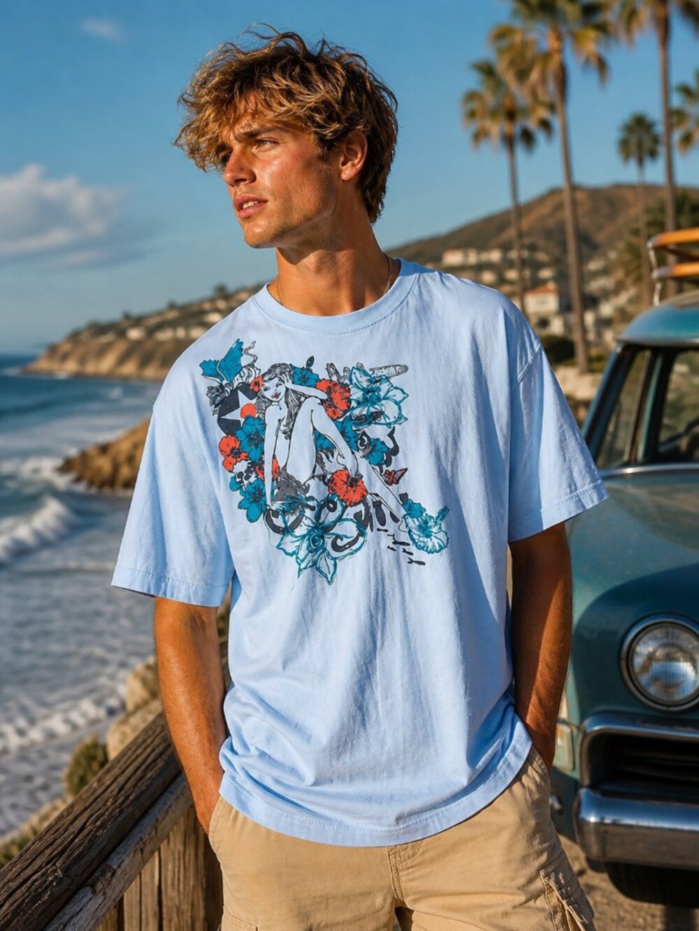 VINTAGE Y2K MARC ECKO Ipanema Girl Graphic Tee 2X XXL Big Tall Rare Surf Skater